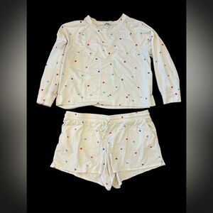 Wildfox White and Red Pajama Set with Classic Comfort